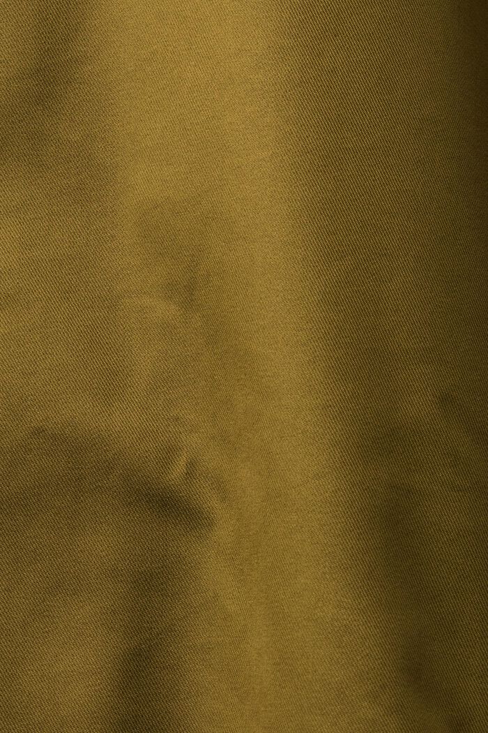 Trenčkot s opaskem, z bio bavlny, OLIVE, detail image number 5