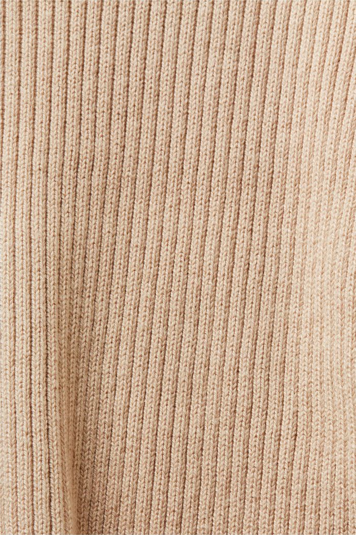 Pulovr z žebrované pleteniny, BEIGE, detail image number 4