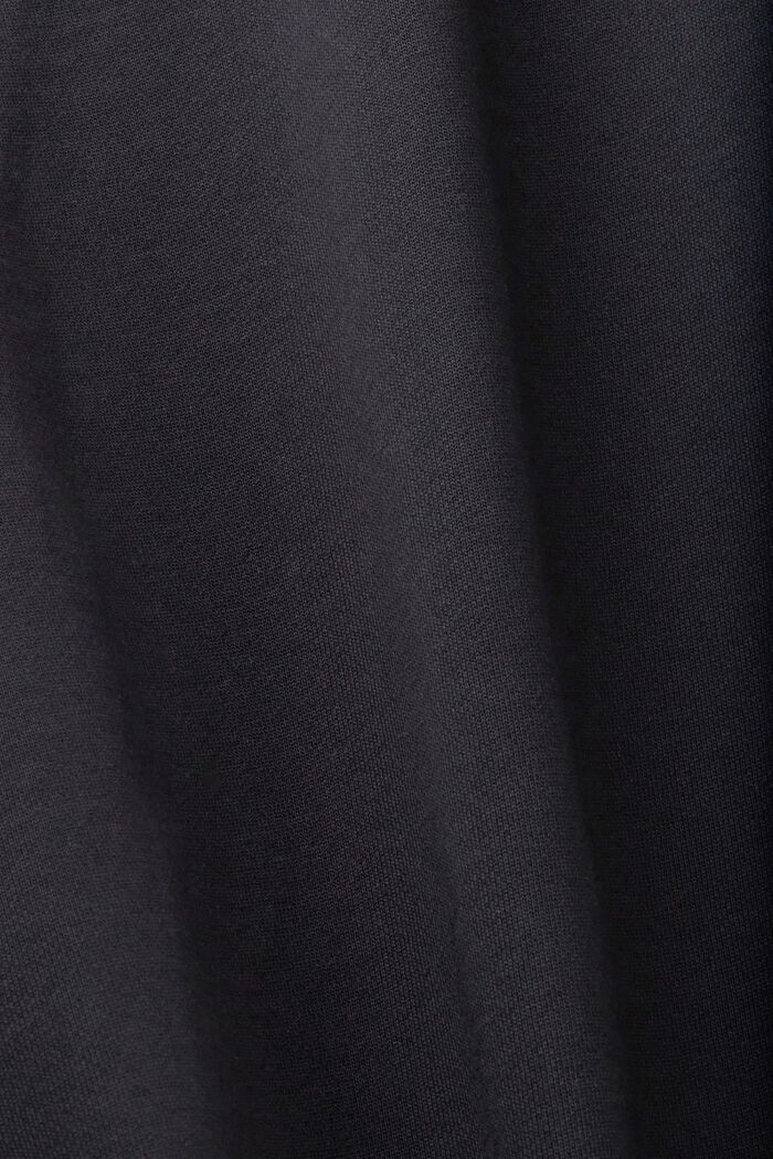 Bavlněná mikina s pohodlným střihem, BLACK, detail image number 5