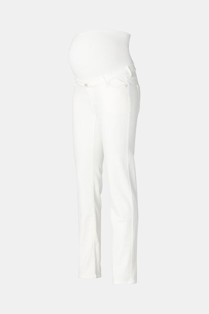 Strečové džíny s pásem nad bříško, BRIGHT WHITE, overview