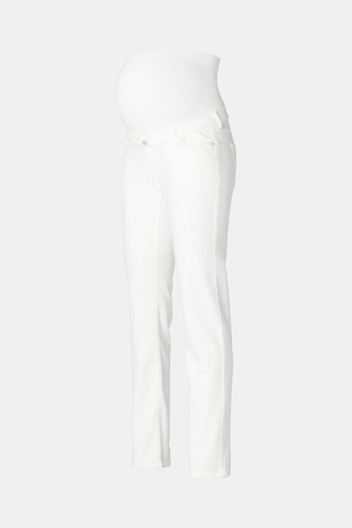 Strečové džíny s pásem nad bříško, BRIGHT WHITE, detail image number 0