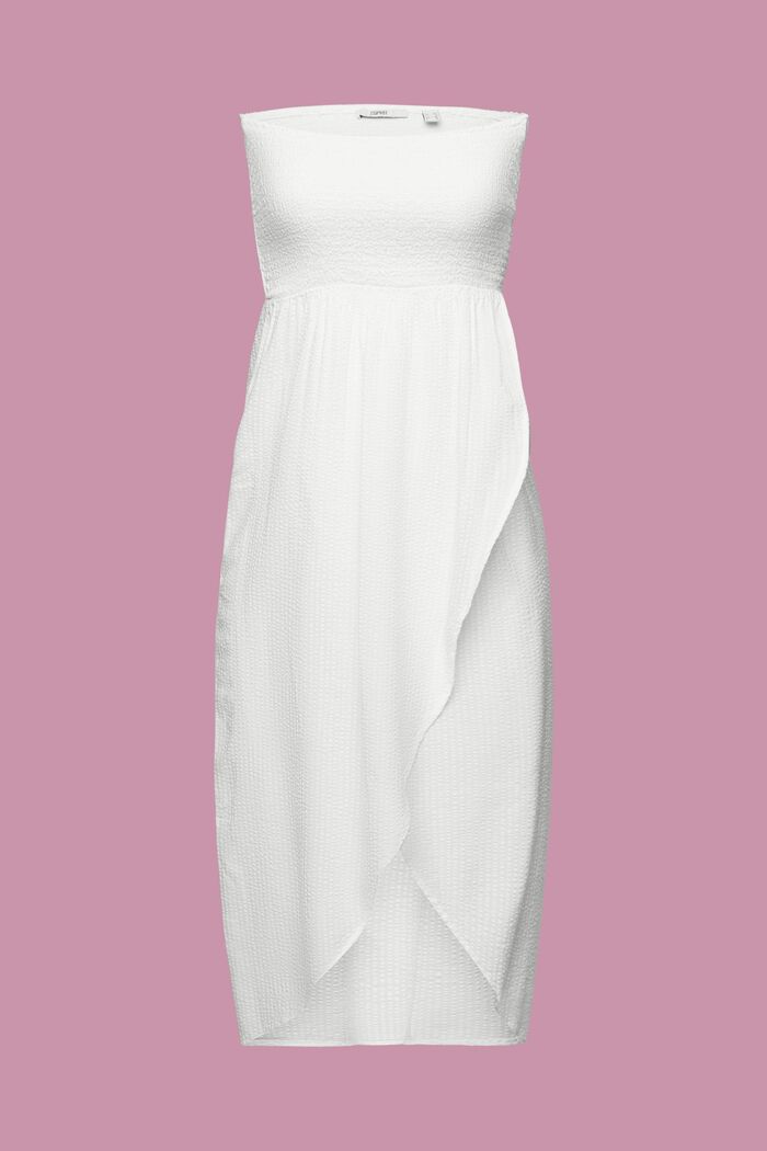 Žabičkované tubusové šaty v midi délce, OFF WHITE, detail image number 5