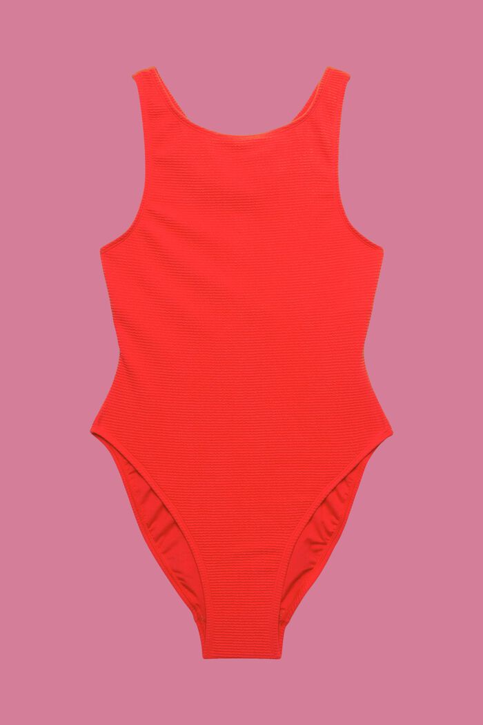 Texturované plavky vcelku, RED, detail image number 4