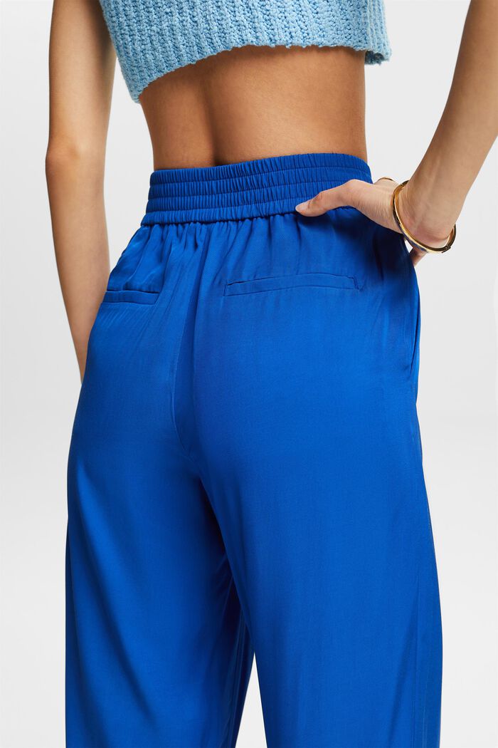 Široké keprové kalhoty bez zapínání, BRIGHT BLUE, detail image number 3