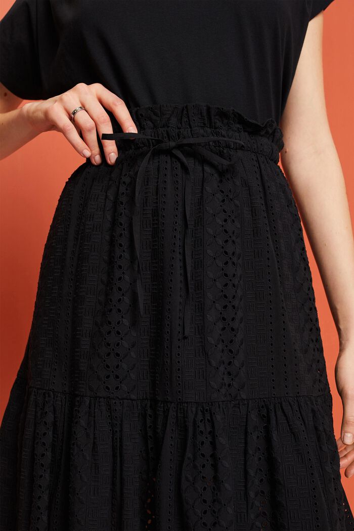 Vyšívaná sukně, LENZING™ ECOVERO™, BLACK, detail image number 2