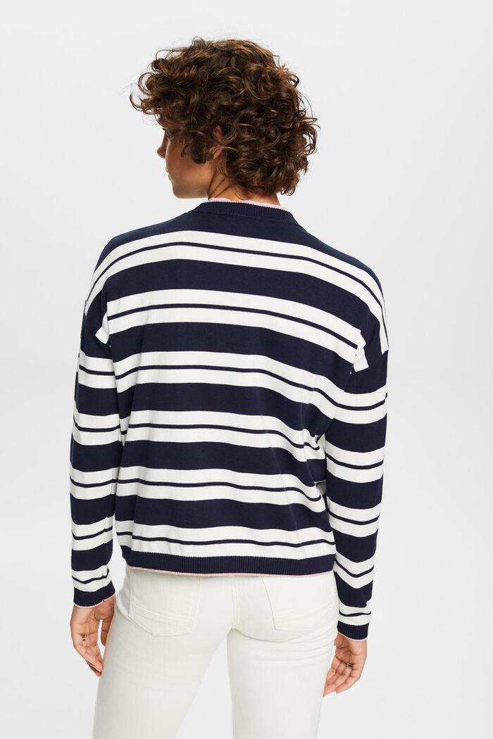 Oversize pulovr, 100 % bavlna, NAVY, detail image number 3
