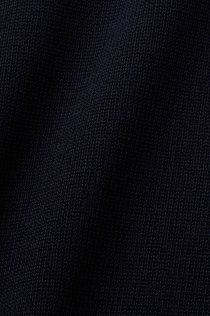 Bavlněný pulovr se špičatým výstřihem, NAVY, detail image number 5