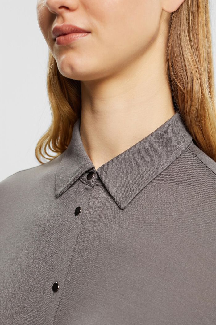 Tričko s dlouhým rukávem, LENZING™ ECOVERO™, MEDIUM GREY, detail image number 0