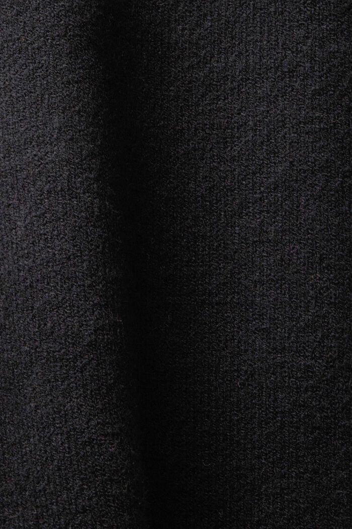 Pletené šaty s krátkým rolákovým límcem, BLACK, detail image number 5