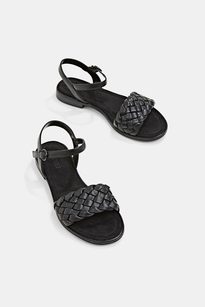 Sandály se splétanými řemínky, BLACK, detail image number 6
