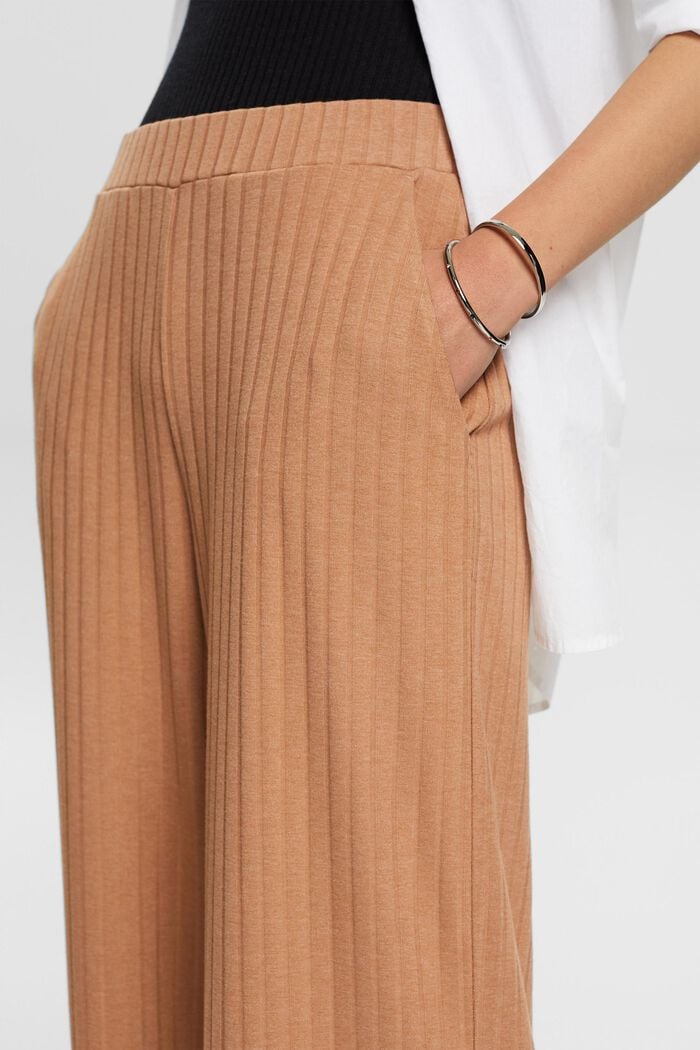Kalhotová sukně s žebrovaným vzhledem, LIGHT TAUPE, detail image number 2