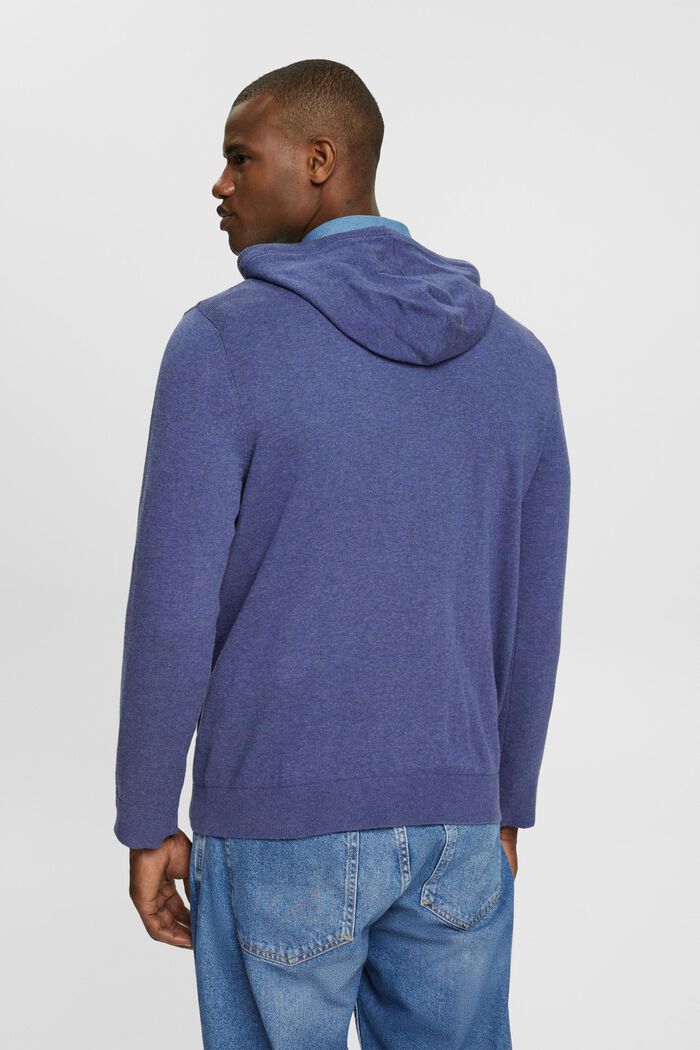 Pletený pulovr s kapucí, GREY BLUE, detail image number 4