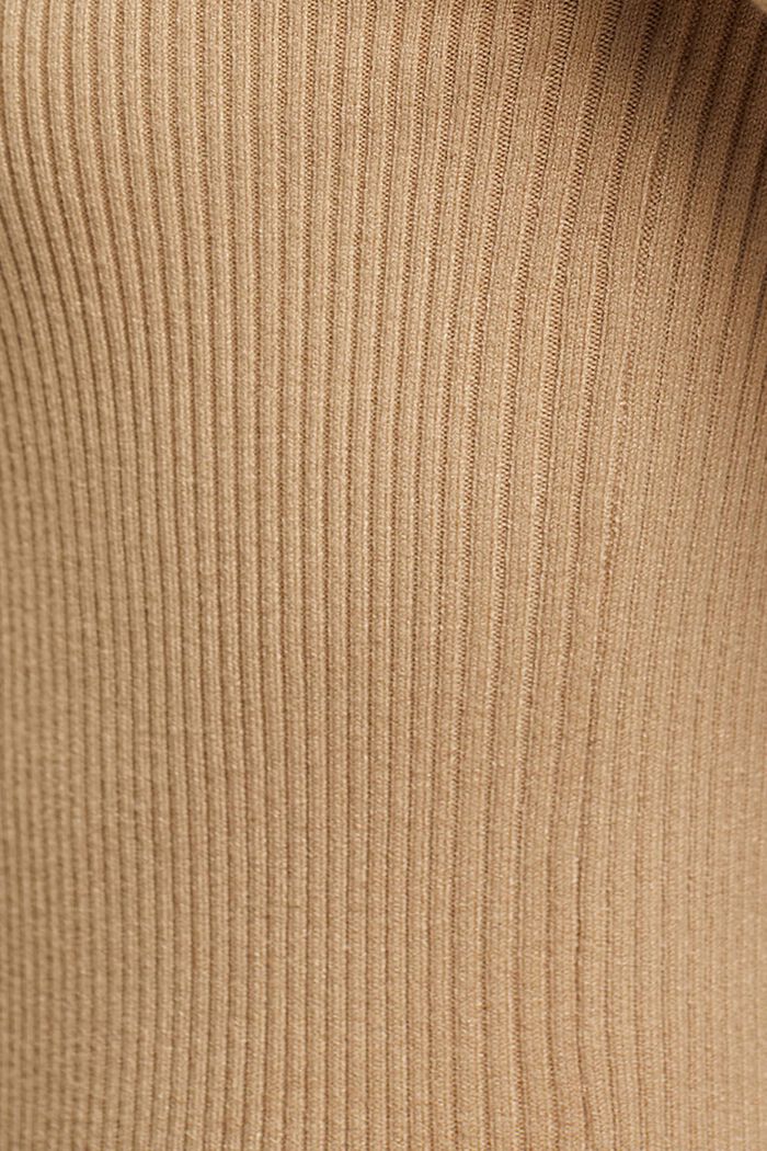 Žebrový svetřík s krátkým rukávem, SAND, detail image number 6