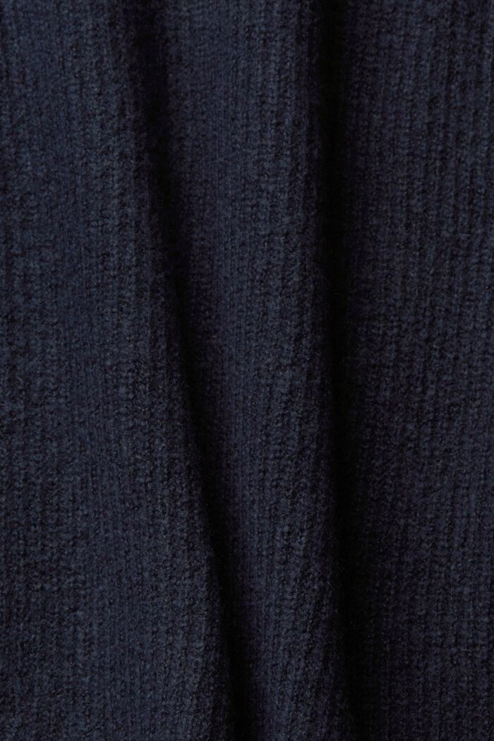 Pletený pulovr ze směsi s vlnou, NAVY, detail image number 1