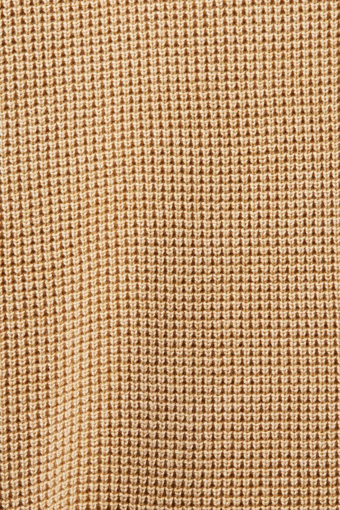 Basic pulovr s kulatým výstřihem, 100 % bavlna, BEIGE, detail image number 4