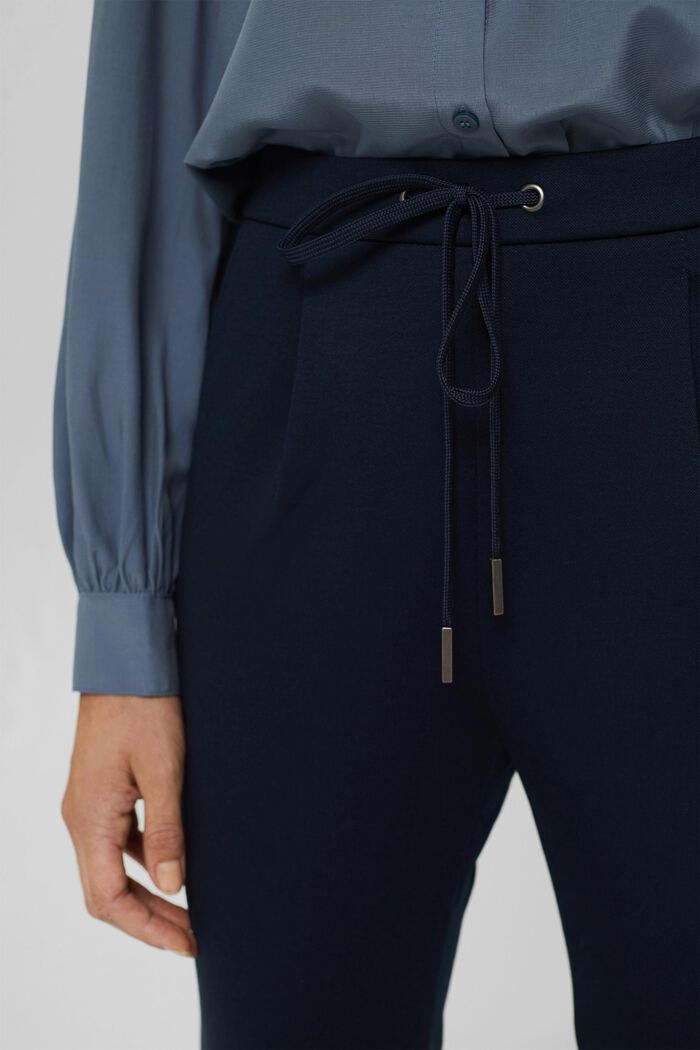 Piké joggingové kalhoty s pasem do gumy, NAVY, detail image number 2
