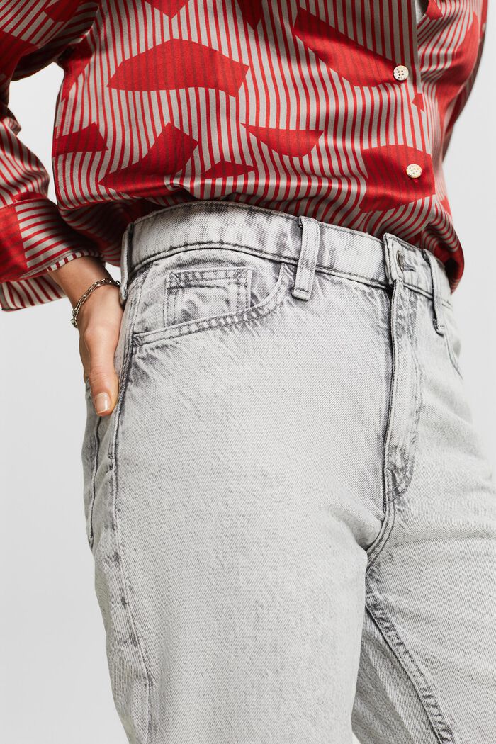 Retro klasické džíny s vysokým pasem, GREY LIGHT WASHED, detail image number 2