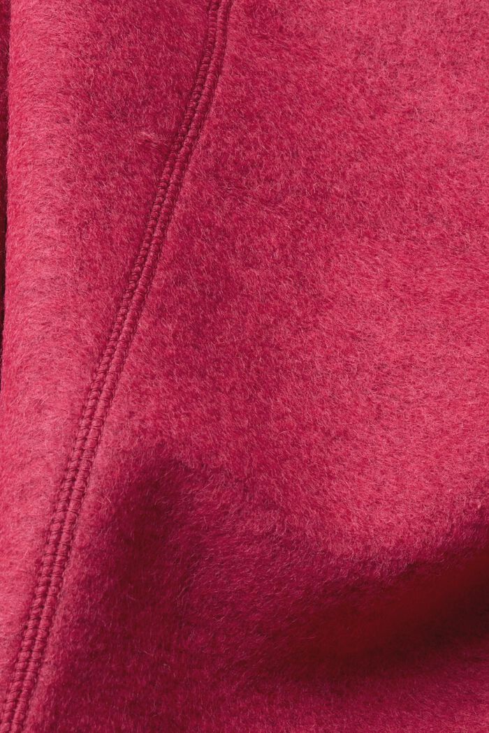 Kabát s vlnou, DARK PINK, detail image number 4