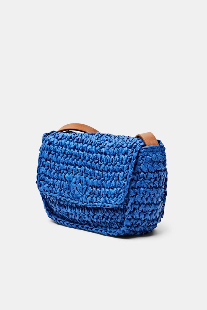 Háčkovaná kabelka s klopou a přes rameno, BRIGHT BLUE, detail image number 2