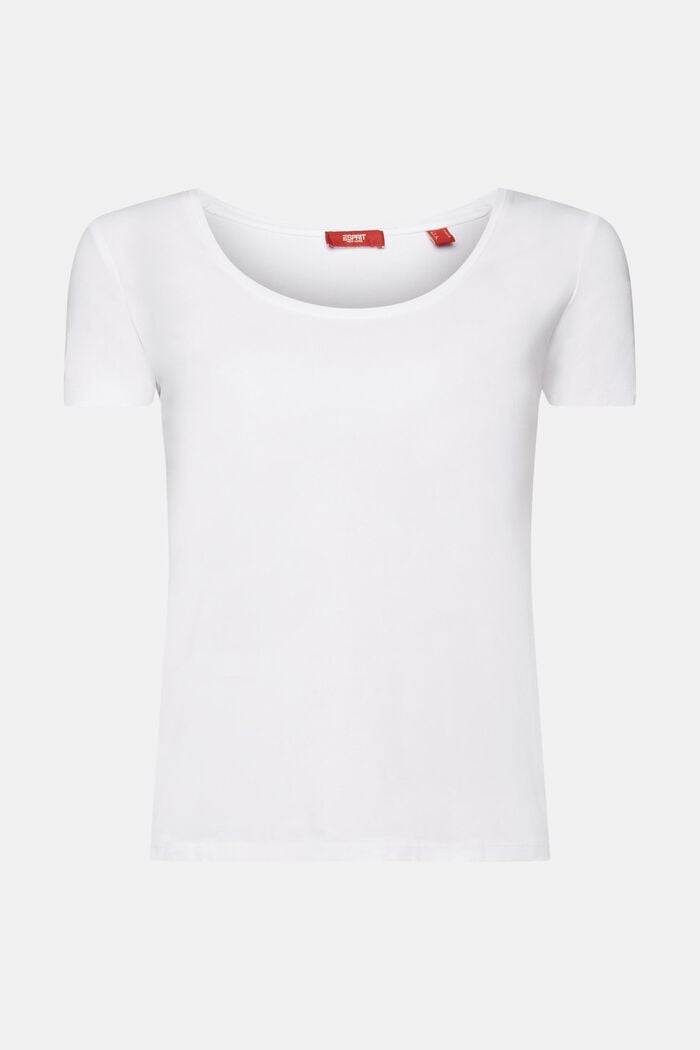 Tričko s výstřihem do U, WHITE, detail image number 6