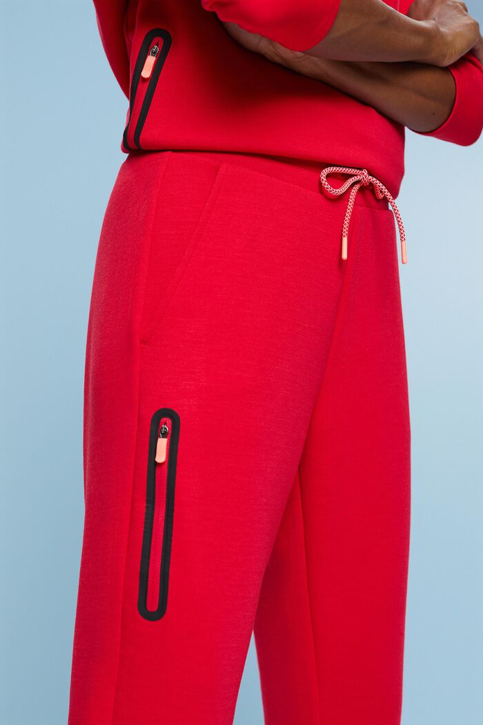 Sportovní teplákové kalhoty, LENZING™ ECOVERO™, RED, detail image number 4