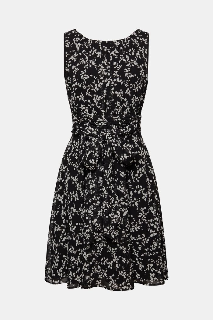Šifonové šaty s potiskem, BLACK, detail image number 6
