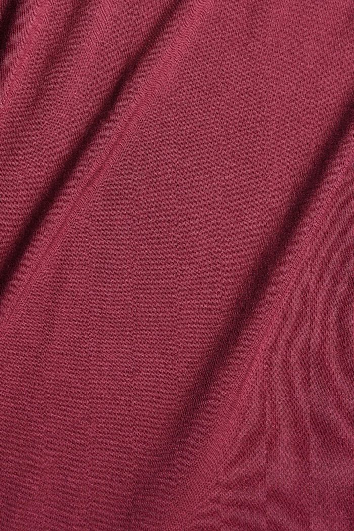 Žerzejové tričko z materiálu LENZING™ ECOVERO™, DARK RED, detail image number 4