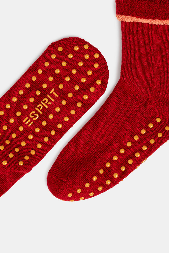 Se střižní vlnou: měkké protiskluzové ponožky, RED, detail image number 1