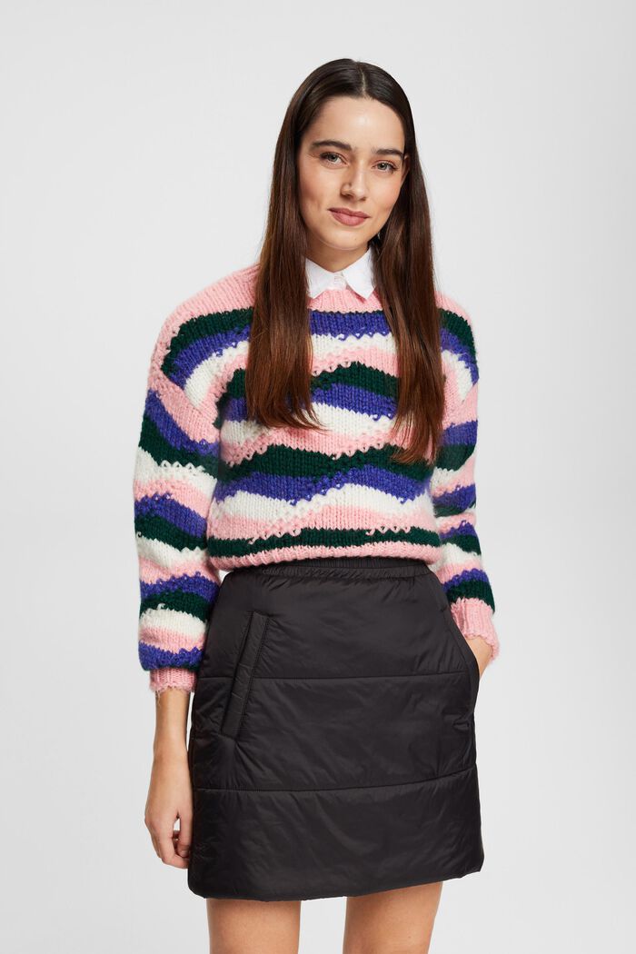 Pestrobarevný hrubý pulovr ze směsi s vlnou, INK, detail image number 0