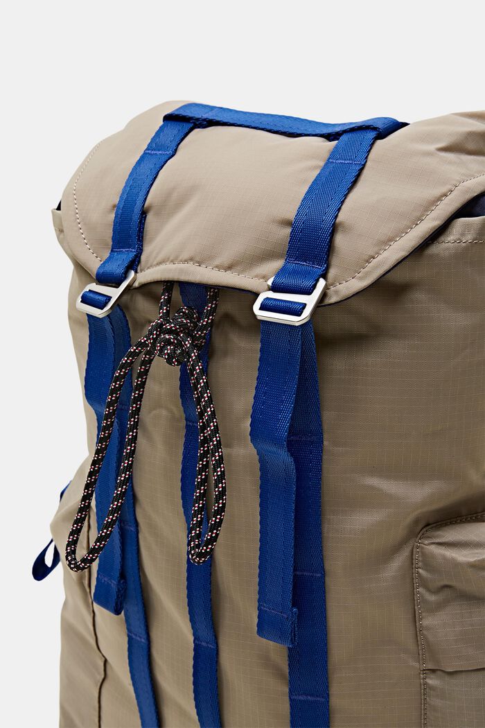Dvoubarevný ruksak z ripstopu, LIGHT TAUPE, detail image number 1