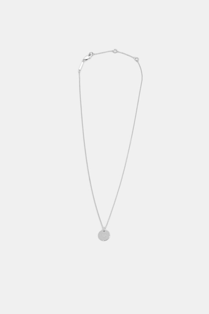 Stříbrný náhrdelník s gravírovaným přívěskem, SILVER, detail image number 0