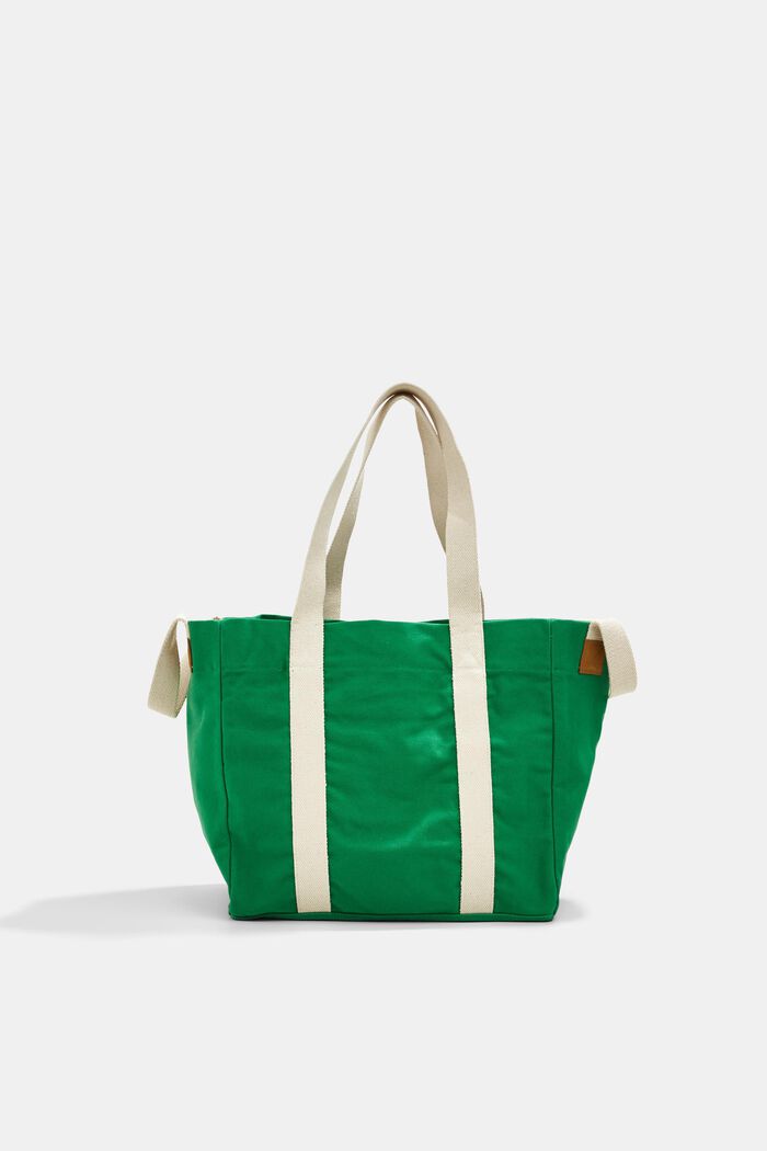 Nákupní taška shopperka z bavlněného plátna, GREEN, overview