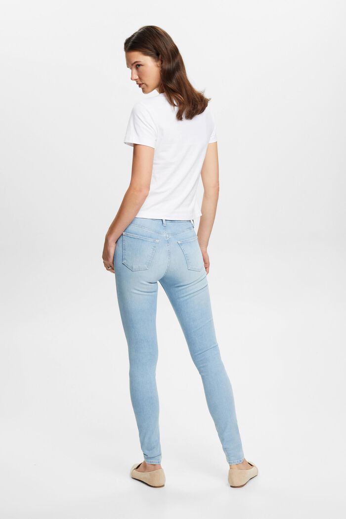 Skinny džíny z udržitelné bavlny, BLUE BLEACHED, detail image number 3
