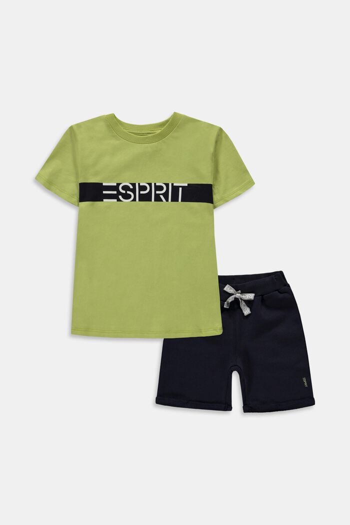 Souprava: tričko a šortky, 100% bavlna, CITRUS GREEN, detail image number 0