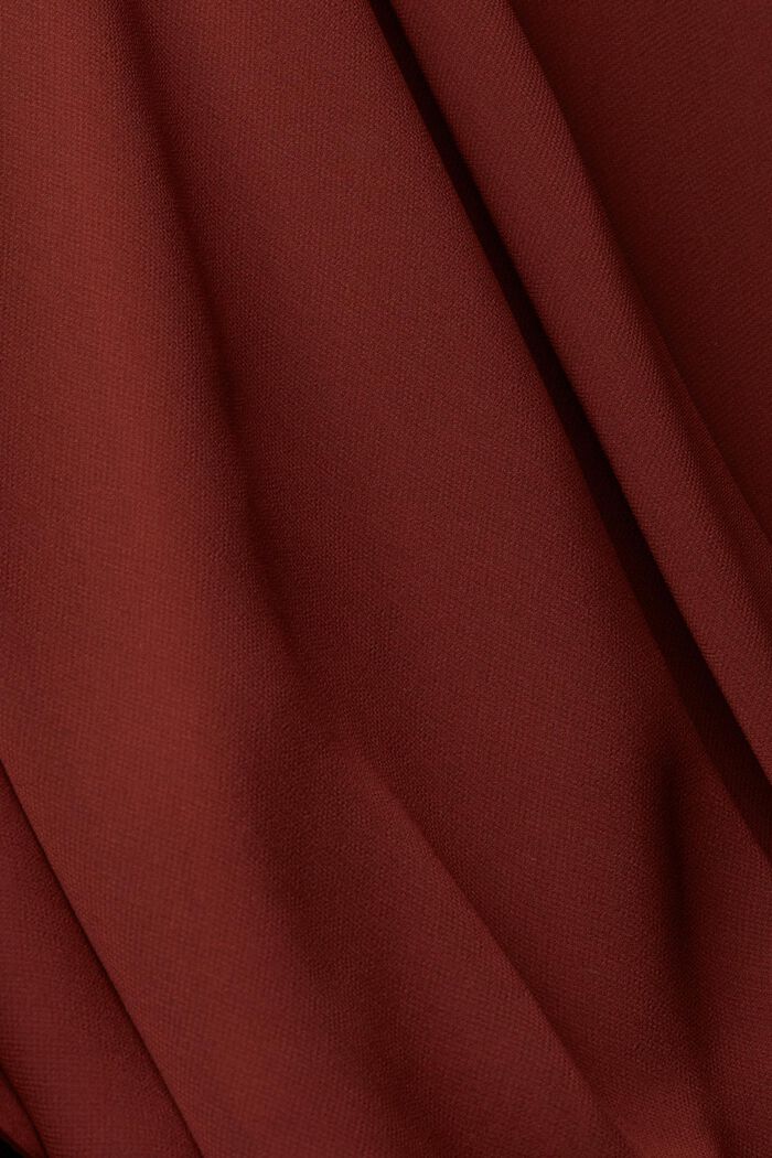 Z recyklovaného materiálu: midi sukně z šifonu, BORDEAUX RED, detail image number 1