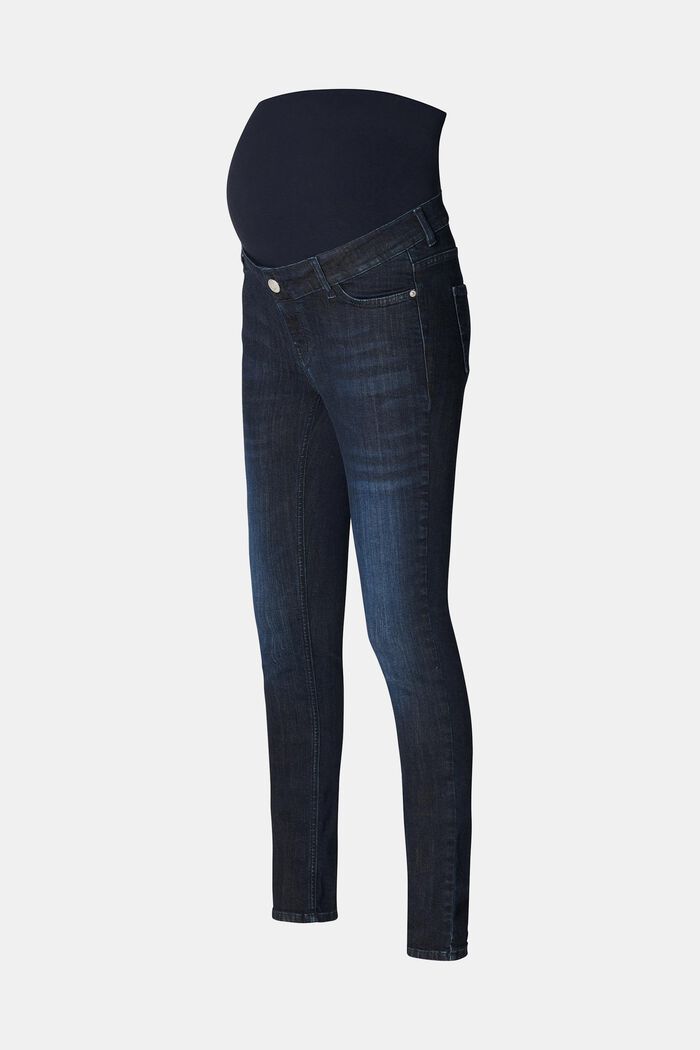 Skinny džíny přes bříško, BLUE DARK WASHED, detail image number 5