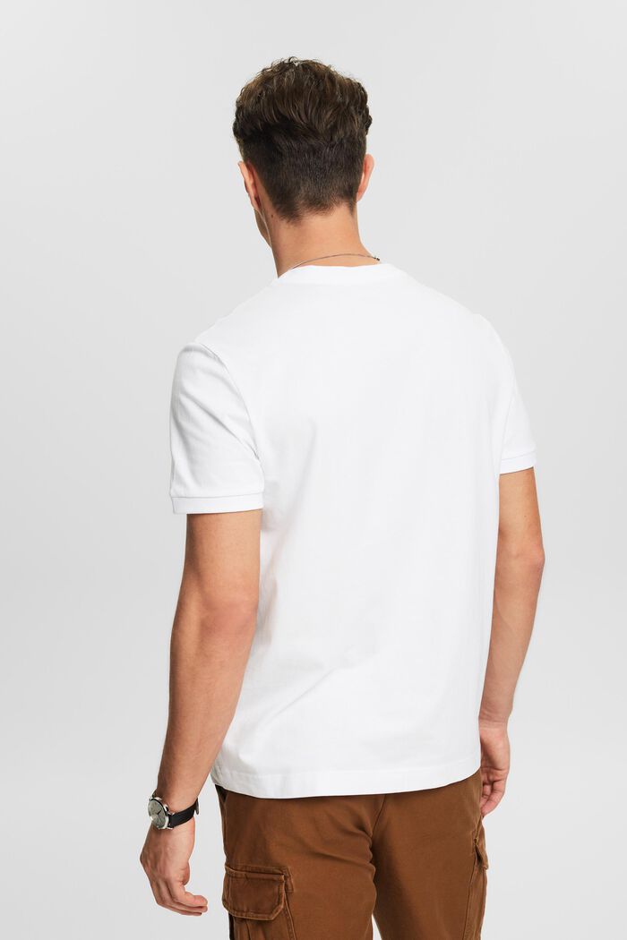 Žerzejové tričko henley, WHITE, detail image number 2