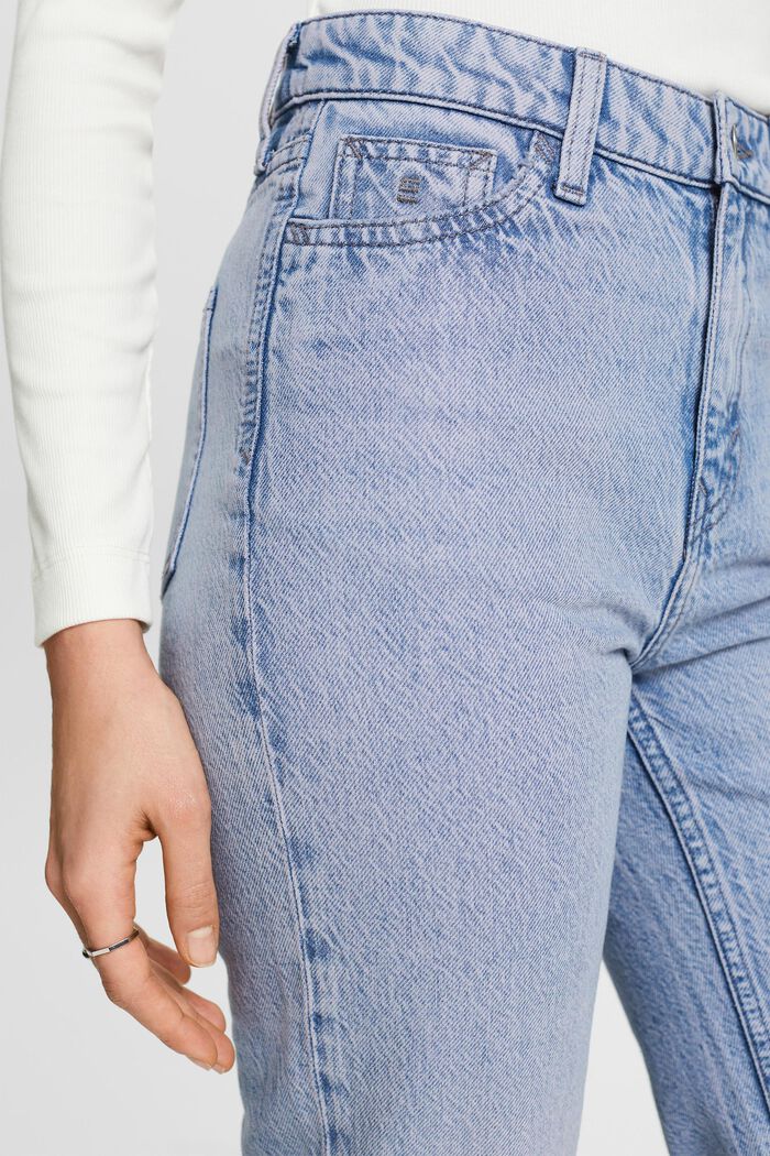 Retro džíny s rovnými straight nohavicemi a vysokým pasem, BLUE LIGHT WASHED, detail image number 2