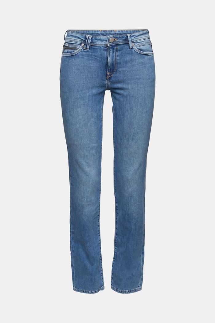 Strečové džíny s nízkým pasem, BLUE MEDIUM WASHED, overview
