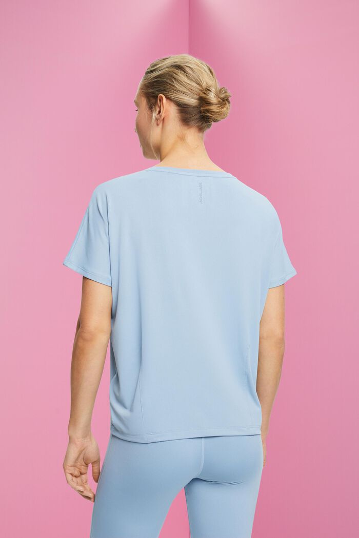 Funkční tričko se špičatým výstřihem, E-DRY, PASTEL BLUE, detail image number 3