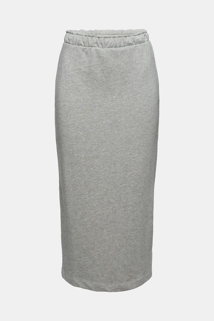Midi sukně z teplákoviny, směs s bio bavlnou, MEDIUM GREY, detail image number 7