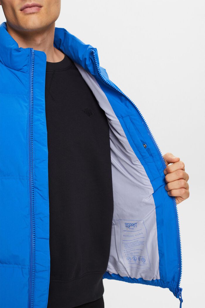 Prošívaná péřová vesta, BRIGHT BLUE, detail image number 2