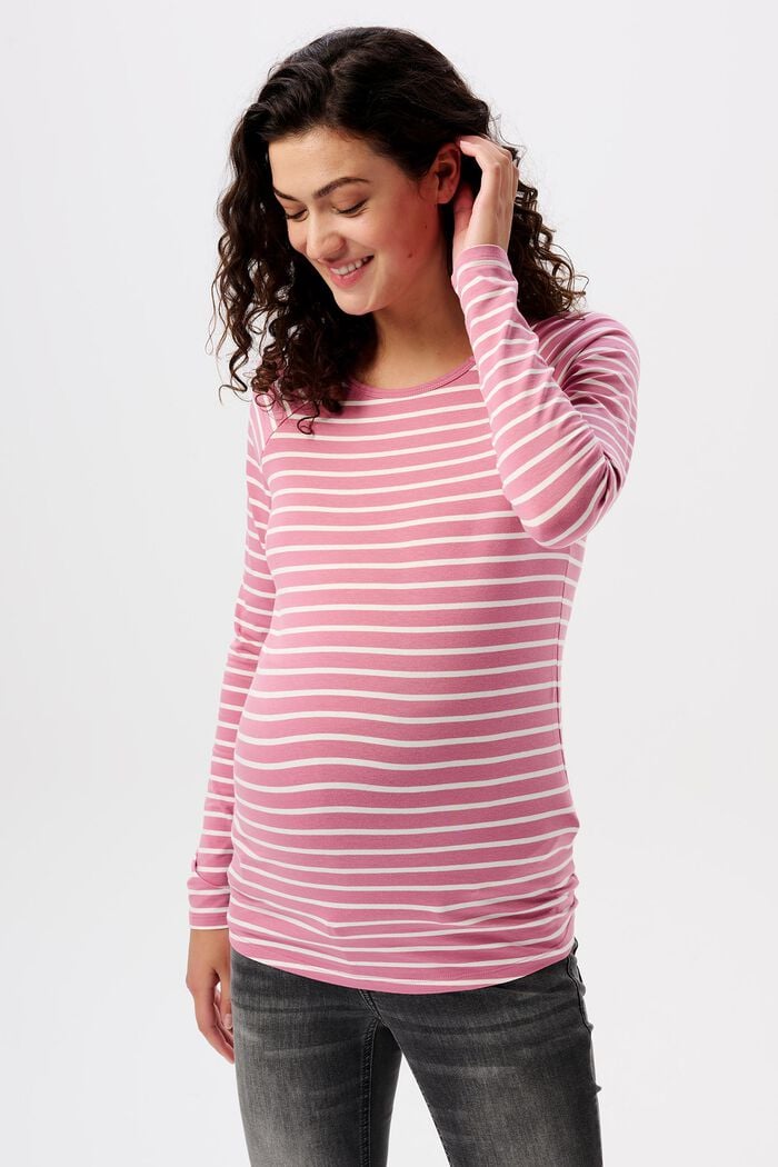 MATERNITY tričko, úprava pro kojení, dlouhý rukáv, DARK OLD PINK, detail image number 0
