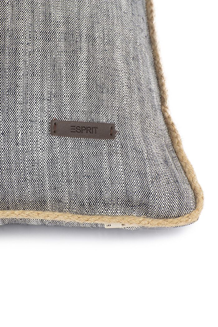 Dekorativní povlak na polštář ze směsi lnu a bavlny, ANTHRACITE, detail image number 1