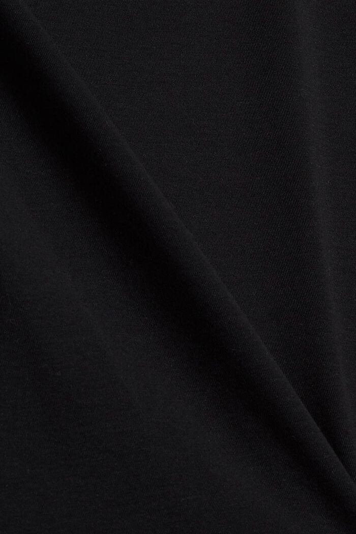 Z materiálu TENCEL™: tričko s dlouhým rukávem a krajkou, BLACK, detail image number 4