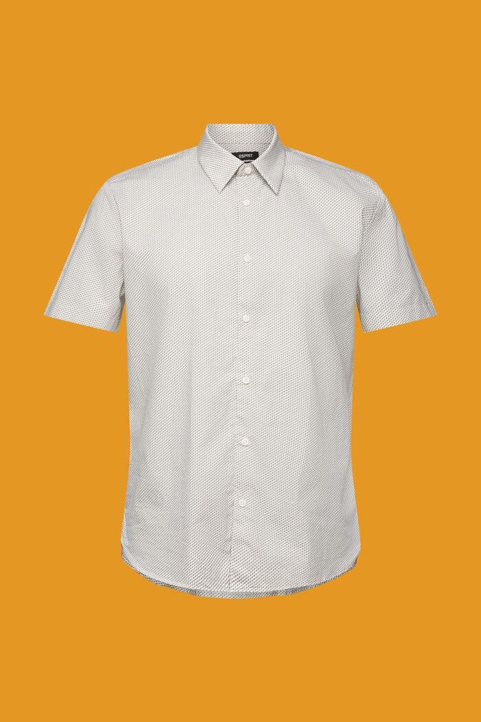 Vzorovaná košile s krátkým rukávem, 100% bavlna, LIGHT KHAKI, detail image number 6
