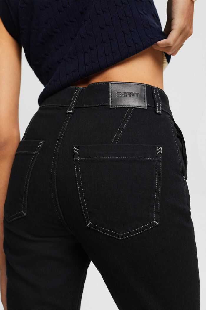 Slim džíny s vysokým pasem, BLACK RINSE, detail image number 4