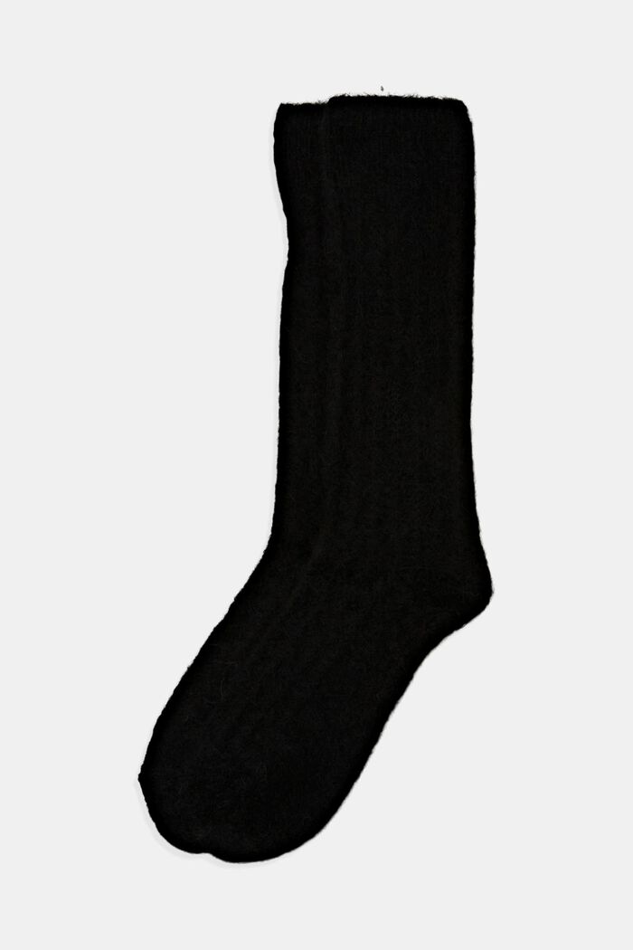 Ponožky ze směsi vlny a alpaky, BLACK, detail image number 0