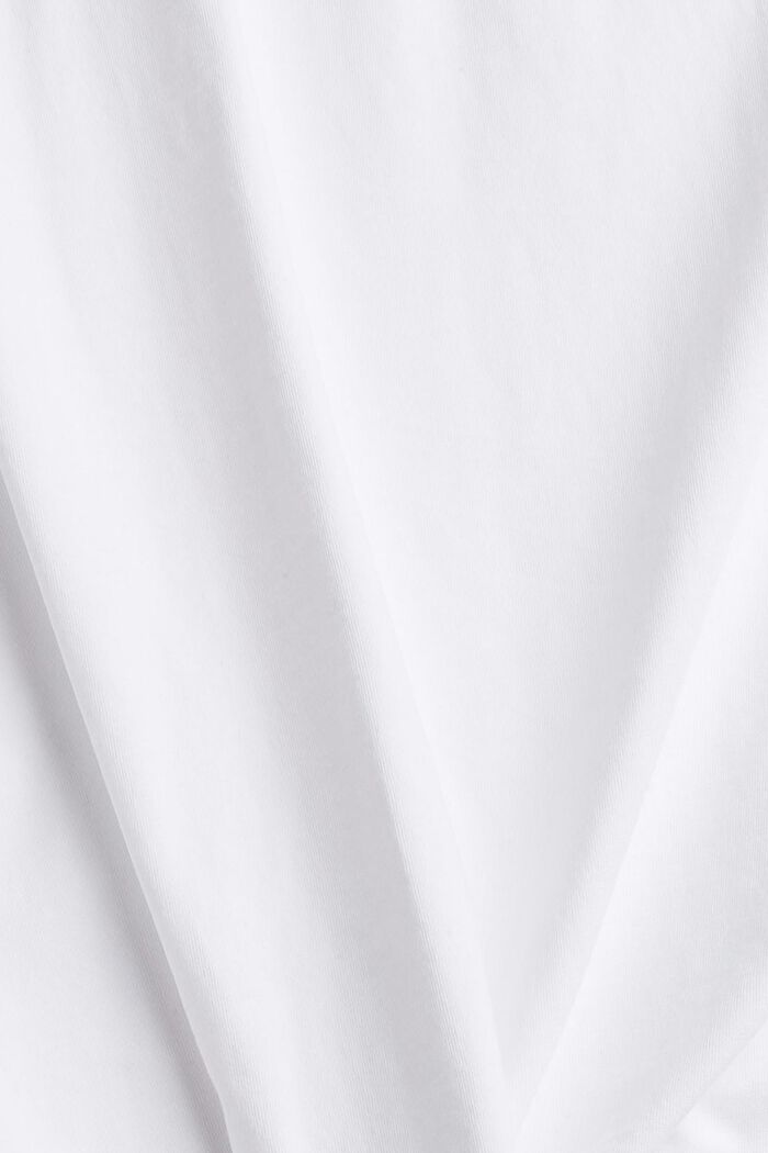 Žerzejové triko s logem, 100% bavlna, WHITE, detail image number 4