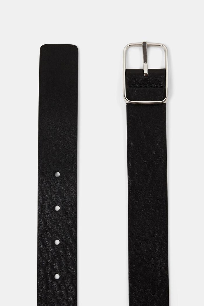 Belts leather, BLACK, detail image number 3